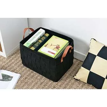 Collapsible Felt Storage Bin for Organizing Home & Nursery