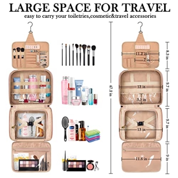 Large Hanging Travel Toiletry Bag for Women