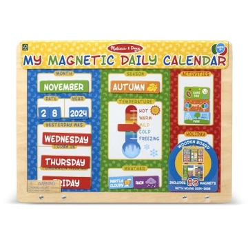 Magnetic Daily Activities Calendar for Kids Ages 3+