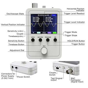 STARTOGOO Portable Digital Oscilloscope for Audio Testing