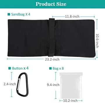 Aimosen 4 Packs Sandbags for Photography and Outdoor Use