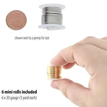 The Beadsmith Wire Elements 20-Gauge Lacquered Tarnish-Resistant Copper Wire for Jewelry Making, 3 Yards Each, 2.74 Meters Each Spool (Assorted Colors)
