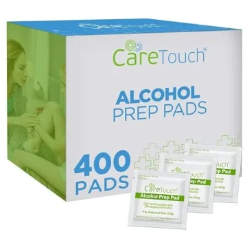 Care Touch Alcohol Wipes Individually Wrapped - Prep Pads with 70% Isopropyl Alcohol, Great for Home...