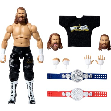Mattel WWE Ultimate Edition Fan Takeover Action Figure, Sami Zayn Collectible Set with Interchangeab...