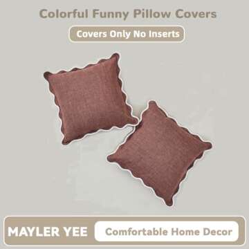 Mayler Yee Throw Pillow Covers - Boho Cotton & Linen Decor