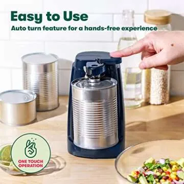 BELLA Electric Can Opener and Knife Sharpener - Stylish, Multifunctional Kitchen Gadget with Storage
