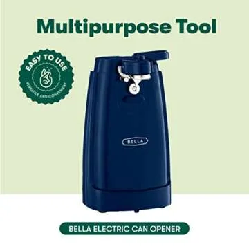 BELLA Electric Can Opener - Multifunctional Kitchen Essential