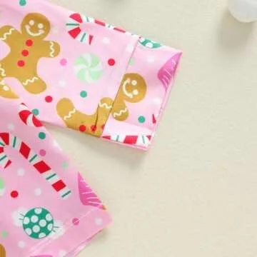 Twopumpkin Toddler Girl Christmas Satin Pajamas Set