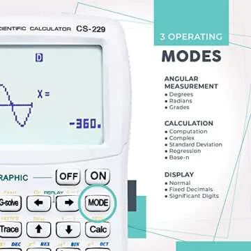 CATIGA Scientific Calculator with Graphic Functions - Multiple Modes with Intuitive Interface - Perfect for Students of Beginner and Advanced Courses, High School or College