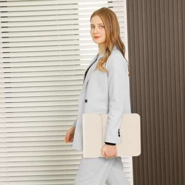 MOSISO Laptop Sleeve Compatible with MacBook Air 13 inch M3 A3113 M2 A2681 M1 A2337 A2179 A1932/Pro 13 M2 M1 A2338 A2251 A2289 A2159 A1989 A1706 A1708, PU Leather Woven Case with Small Bag, Apricot