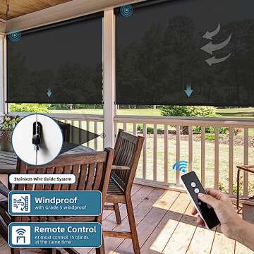SmartWings Motorized Outdoor Patio Shades - Smart Control & UV Protection