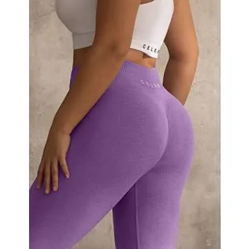 CELER Workout Leggings for Women Tummy Control Chemistry Seamless Scrunch Butt Gym Leggings High Wai...