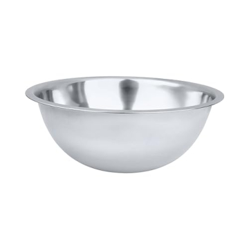 Great Credentials 8 Quart, Set of 2, Mixing Bowls, Stainless Steel, Professional Chef, Commercial Kitchen, 13.25 Inches Diameter, Flat Base