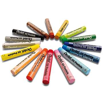 Pentel Arts Oil Pastels Set - 16 Vibrant Colors