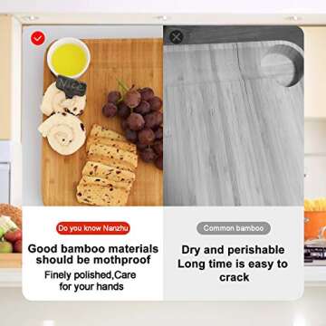 MaMahome Bamboo Cheese Board Set, Charcuterie Boards Platter and Knife set, Hidden Sliding Drawer for Birthday Party Housewarming Bridal Shower Wedding Couple Gift (Style 1)