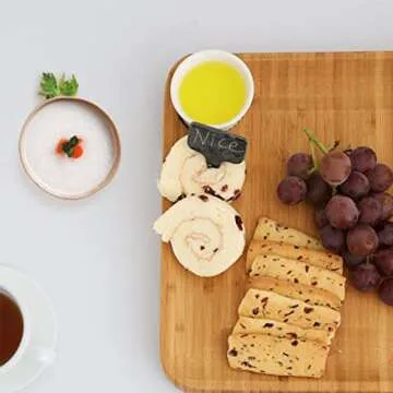 Elegant Bamboo Cheese Board Set with Knife and Cups