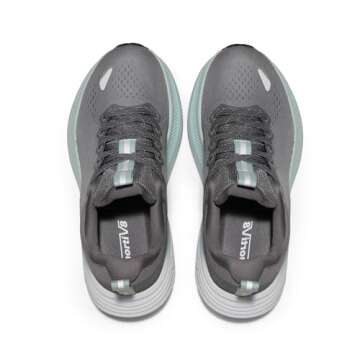 NORTIV 8 Women's Walking Shoes Cushion Comfortable ActiveBreeze Running Tennis Shoes Non-Slip Workout Gym Sports Athletic Breathable Fashion Sneakers,Size 8.5,Grey,SNWS248W