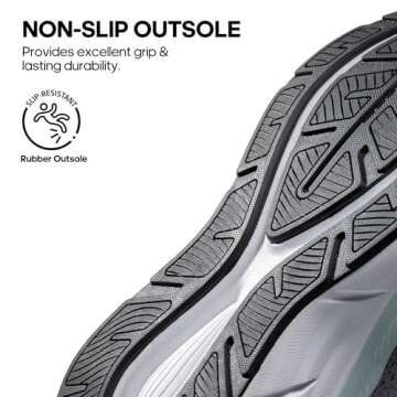 NORTIV 8 Women's Walking Shoes Cushion Comfortable ActiveBreeze Running Tennis Shoes Non-Slip Workout Gym Sports Athletic Breathable Fashion Sneakers,Size 8.5,Grey,SNWS248W