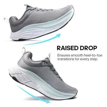 NORTIV 8 Women's Walking Shoes Cushion Comfortable ActiveBreeze Running Tennis Shoes Non-Slip Workout Gym Sports Athletic Breathable Fashion Sneakers,Size 8.5,Grey,SNWS248W