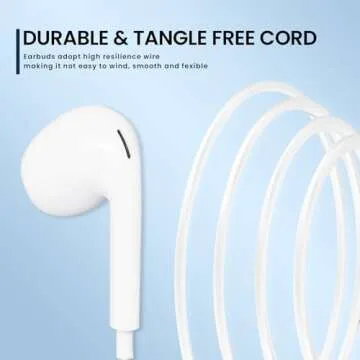 REBENUO Wired Headphones for iPhone, Volume Control & Microphone