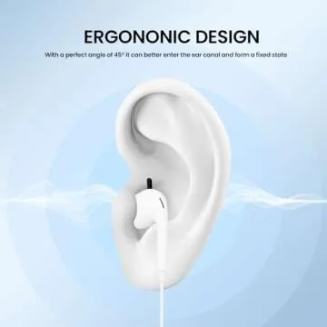 REBENUO Wired Headphones for iPhone, Volume Control & Microphone