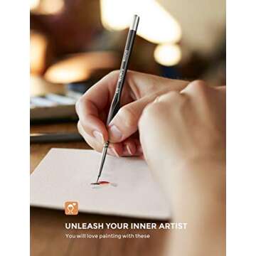 Nicpro 16PCS Miniature Detail Paint Brush Set for Artists