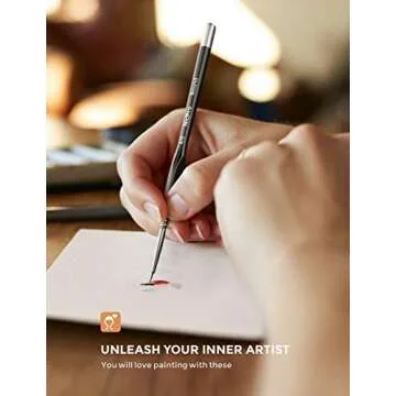 Nicpro 16PCS Miniature Detail Paint Brush Set for Artists