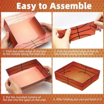Basketball Party Decorations Pack - 36 Paper Trays