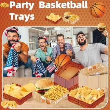 Basketball Party Decorations Pack - 36 Paper Trays