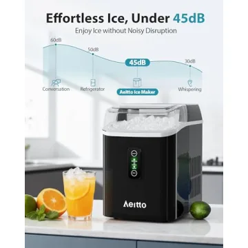 Aeitto Nugget Ice Maker Countertop for Home Office