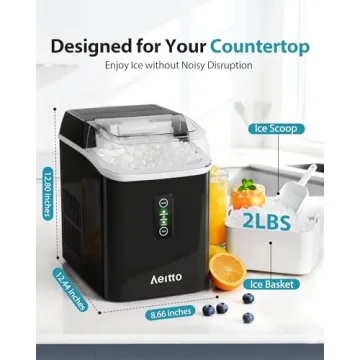 Aeitto Nugget Ice Maker Countertop for Home Office