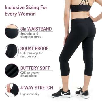 SATINA High Waisted Leggings - Comfort for All Sizes