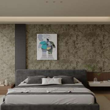 JSEVEM 16"×118" Thick Light Brown Gray Concrete Wallpaper Peel and Stick Industrial Taupe Grey Concrete Contact Paper Vinyl Matte Cement Adhesive Tile Sticker for Countertops Bedroom Bathroom Walls