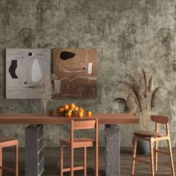 JSEVEM 16"×118" Thick Light Brown Gray Concrete Wallpaper Peel and Stick Industrial Taupe Grey Concrete Contact Paper Vinyl Matte Cement Adhesive Tile Sticker for Countertops Bedroom Bathroom Walls