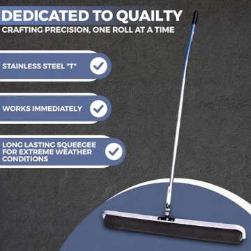 Tourna Dri Ready Roll Court Squeegee, Black