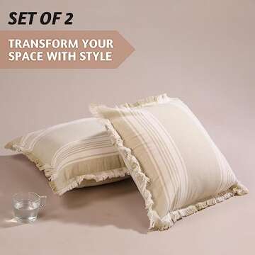 Folkulture Cotton Decorative Throw Pillow Covers - 18x18