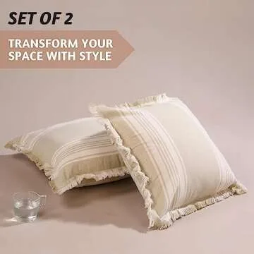 Folkulture Cotton Decorative Throw Pillow Covers - 18x18