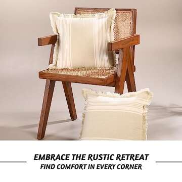 Folkulture Cotton Decorative Throw Pillow Covers - 18x18