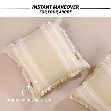 Folkulture Cotton Decorative Throw Pillow Covers - 18x18