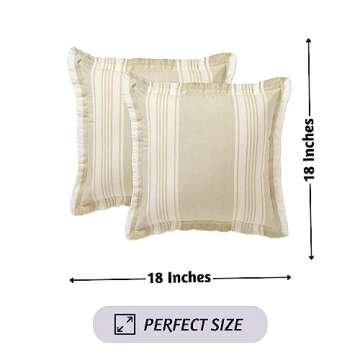 Folkulture Cotton Decorative Throw Pillow Covers - 18x18