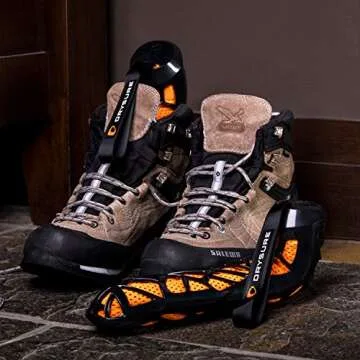 DRYSURE Active Non Electric Shoe Dryer Portable, Reuseable & Deodorizing BK/OR L