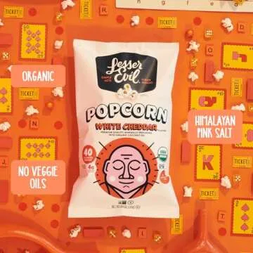 Lesser Evil Popcorn Wht Cheddar Org 4.6 OZ