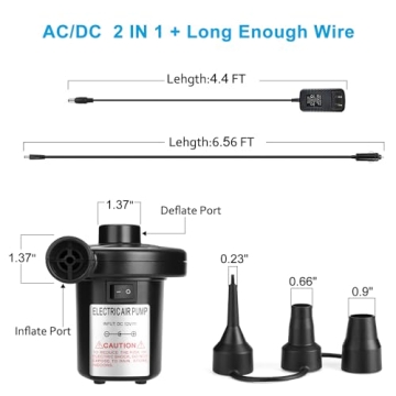 AGPtek Electric Air Pump - Quick-Smart Inflator for Camping