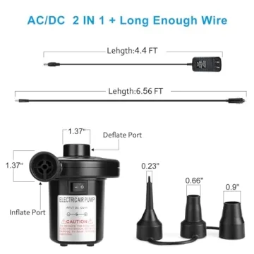 AGPtek Electric Air Pump - Quick-Smart Inflator for Camping