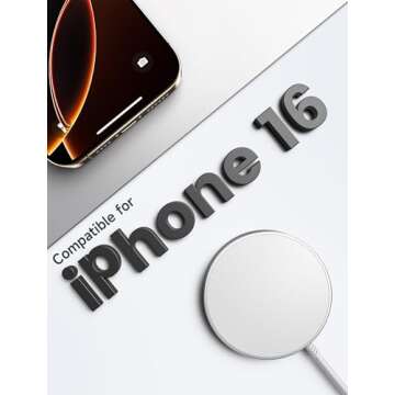 JSAUX Magnetic Wireless Charger Compatible with MagSafe Charger/iPhone 16/16 Pro/16 Plus/16 Pro Max/...
