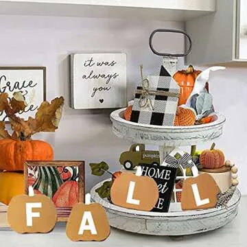 Explore DECORKEY Fall Wooden Pumpkin Decor Set Now