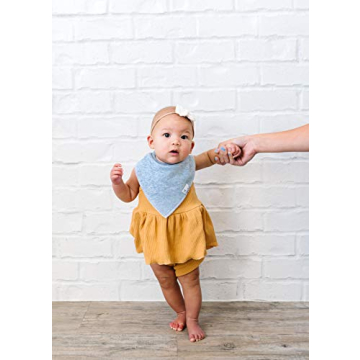 Copper Pearl Bandana Bibs - 4 Pack Soft Cotton Drool Bibs