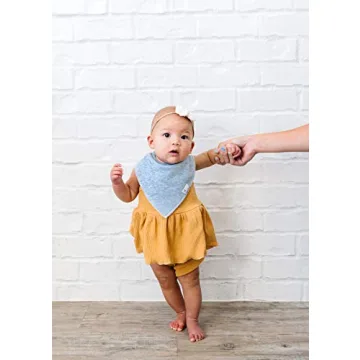 Copper Pearl Bandana Bibs - 4 Pack Soft Cotton Drool Bibs