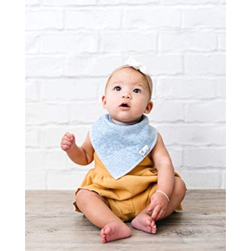 Copper Pearl Bandana Bibs - 4 Pack Soft Cotton Drool Bibs