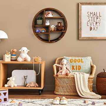 FTUREERA Crystal Holder, Crystal Shelf Display for Stones, Essential Oils & Whichy Decor, Wall Hanging Decor for Bedroom, Unique Crystal Holder for Meditation Decor